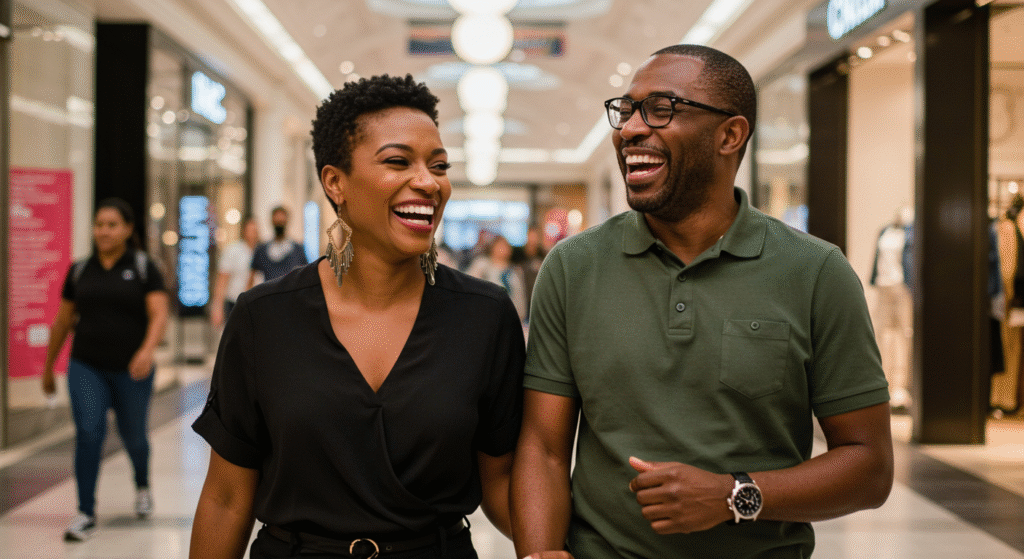 Couple smiling and intimately connected, illustrating the positive impact of personal healing on marriage.