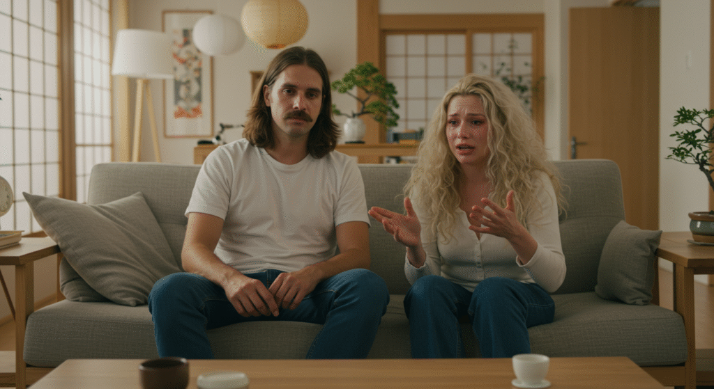 Married couple engaging in open, vulnerable communication to heal emotional disconnection