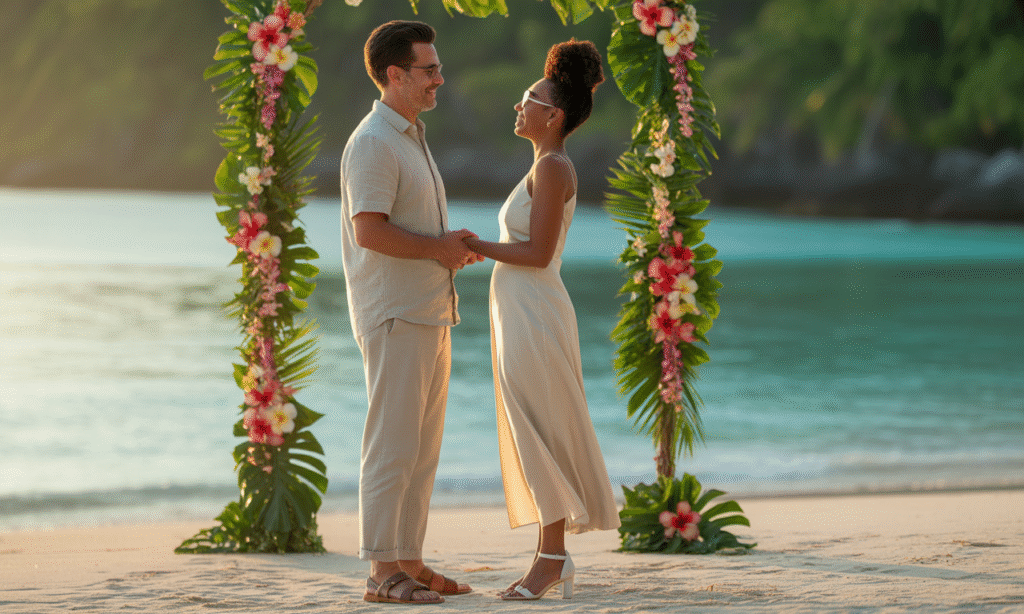 Married couple renewing their vows as a celebration of enduring love