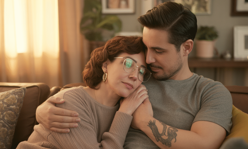 Spouses embracing during a painful season, demonstrating the depth of loyal love