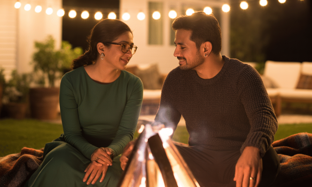 Husband and wife reconnecting through intentional emotional dialogue