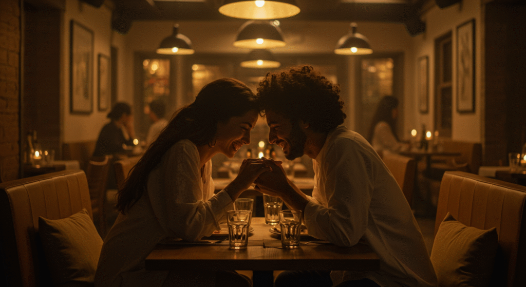 Married couple sharing a quiet moment of reconciliation, symbolizing healing through personal accountability