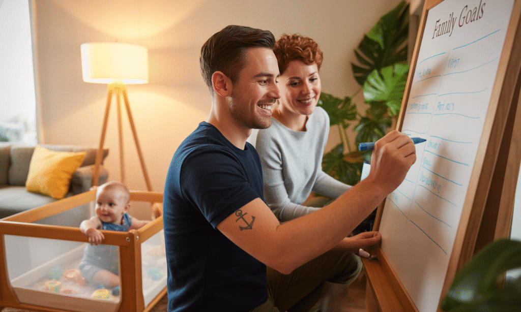 Multicultural parents creating shared parenting goals at home