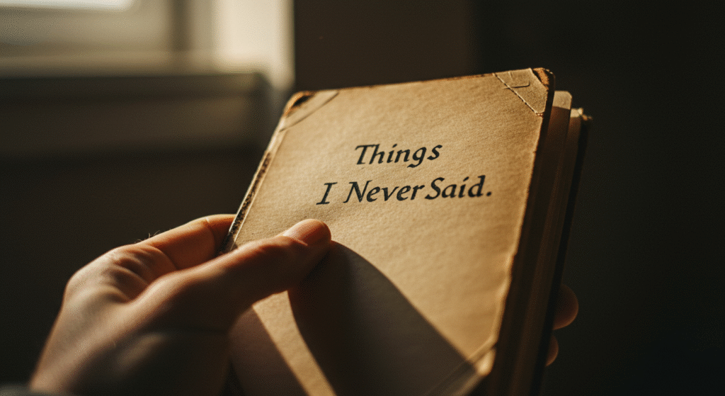 Journal with handwritten reflections representing emotional self-awareness and healing from suppressed anger.