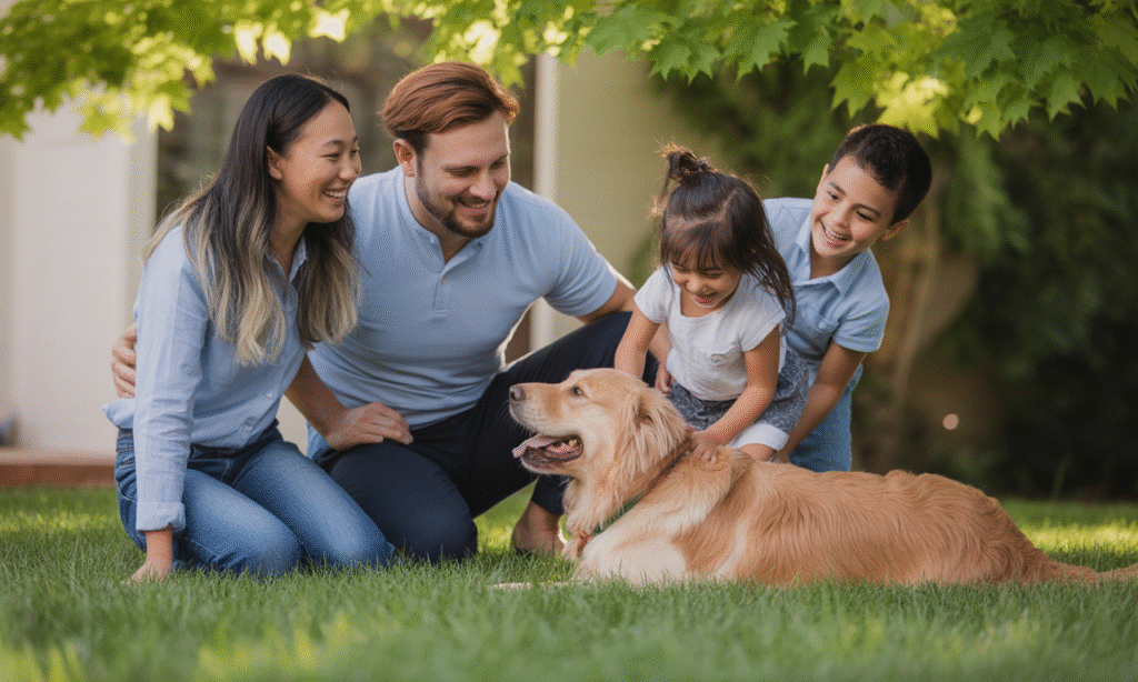 Family enjoying time together, with parents modeling loyal marriage and stable love
