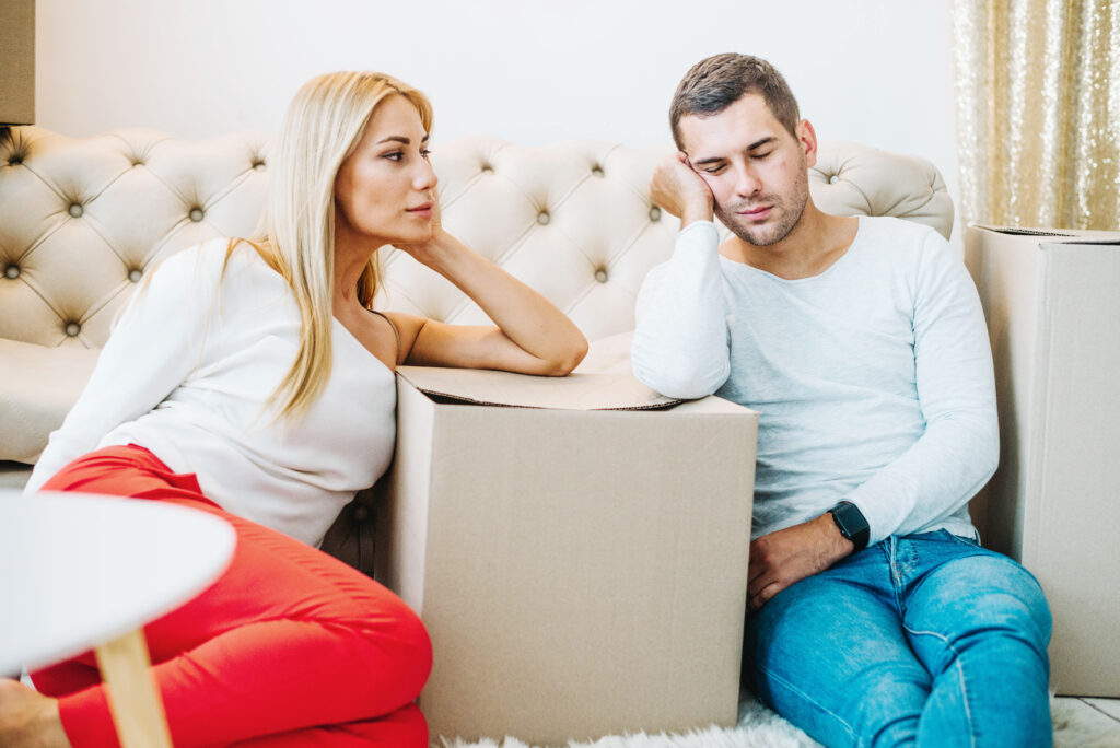 Married couple experiencing emotional distance during a difficult season