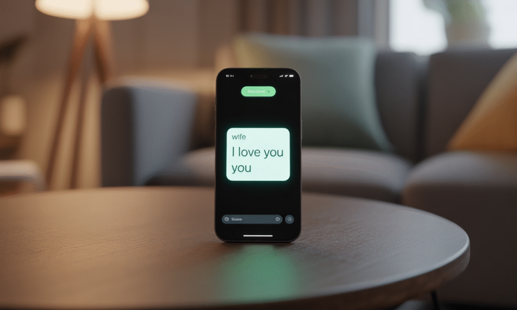 Text message expressing appreciation, showing how digital gratitude can strengthen connection