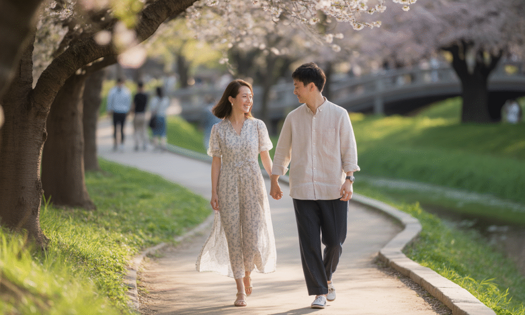 Mature love expressed through companionship and steady connection