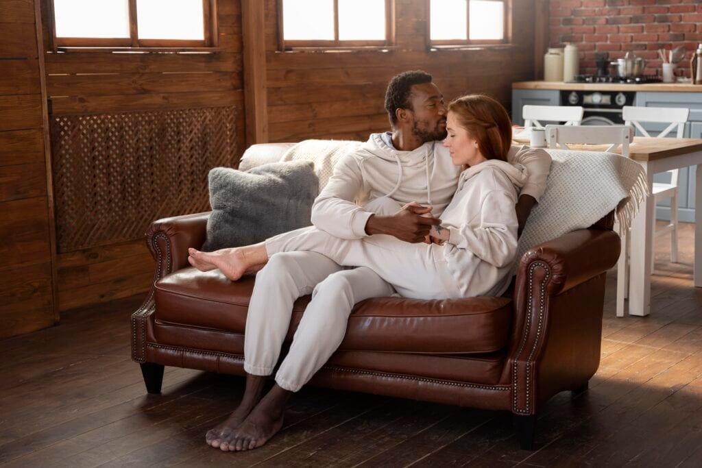 Husband and wife in intimate conversation, showing trust and emotional safety in marriage