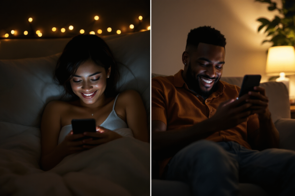 Early infatuation seen through late-night texting and emotional highs”