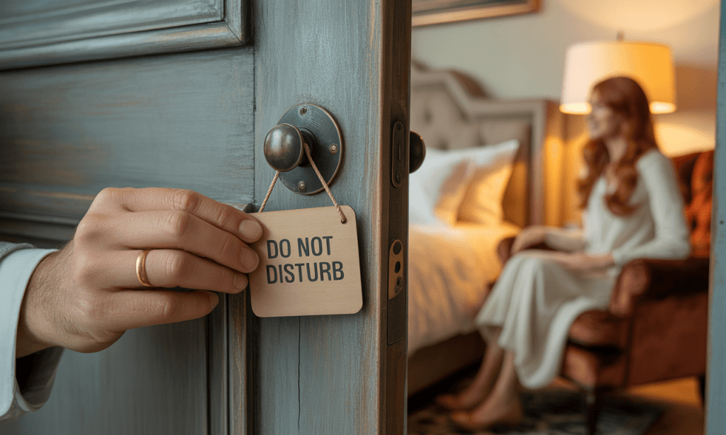 Symbolic act of prioritizing marriage by setting boundaries from outside interferenc