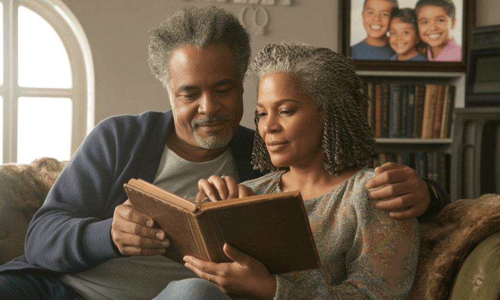 Couple reflecting on their past commitments and how they impact their present marriage.