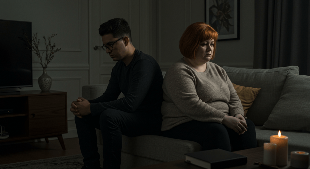 Married couple struggling to move beyond nostalgic patterns.