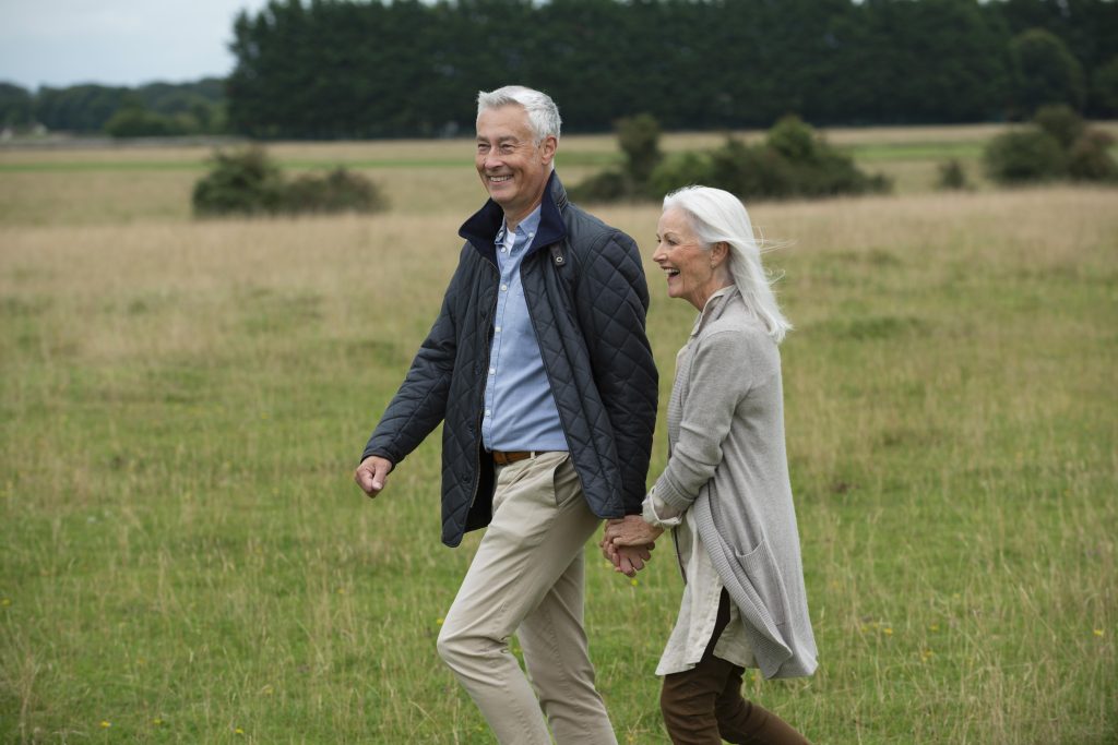 Older married couple enjoying the fruit of years of simple, loving habits