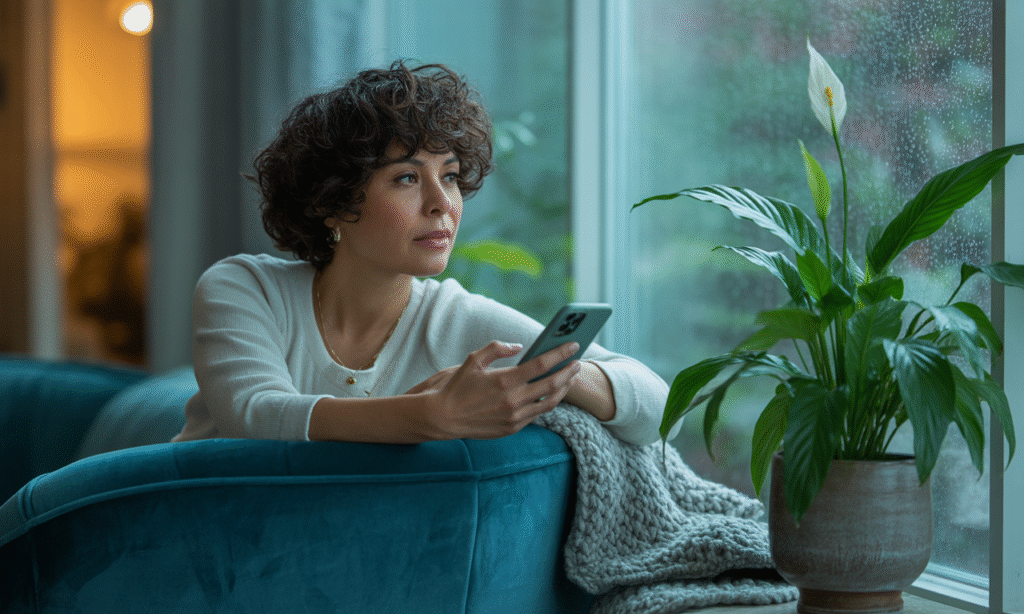 Lonely spouse reflecting on their marriage and emotional disconnection