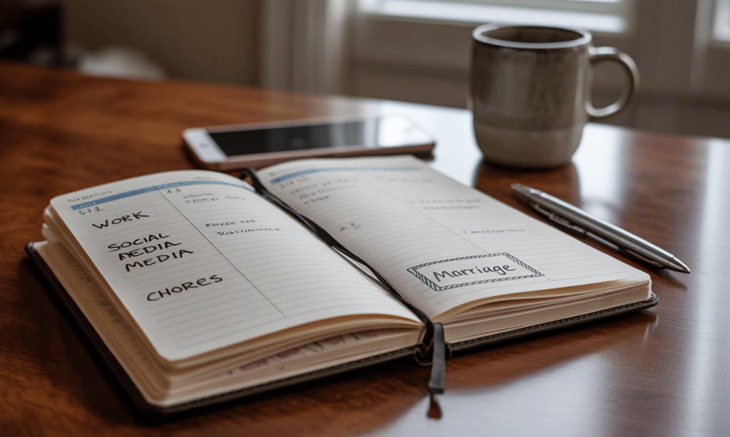Marriage de-prioritized in daily routine, reflecting current focus.