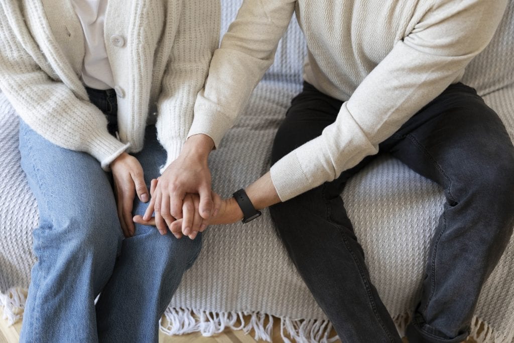Emotional repair and reconnection after a disagreement in marriage.