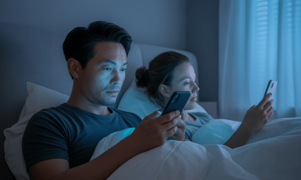 Emotional distance caused by outdated habits in marriage.