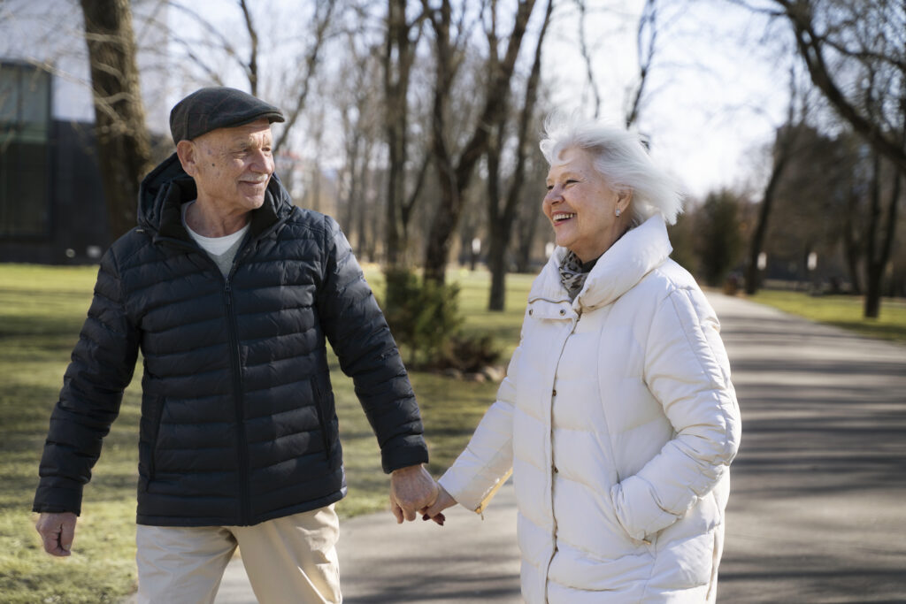 Long-married couple enjoying the fruits of years of intentional connection