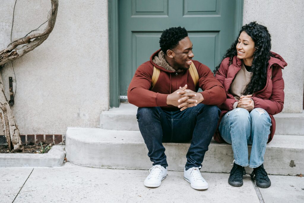 Married couple resolving conflict with compassion and humility