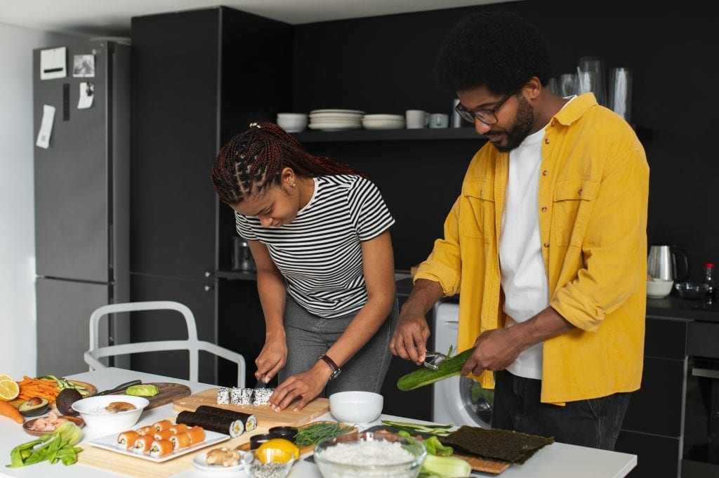 Everyday shared activity turned into a bonding moment for busy spouses