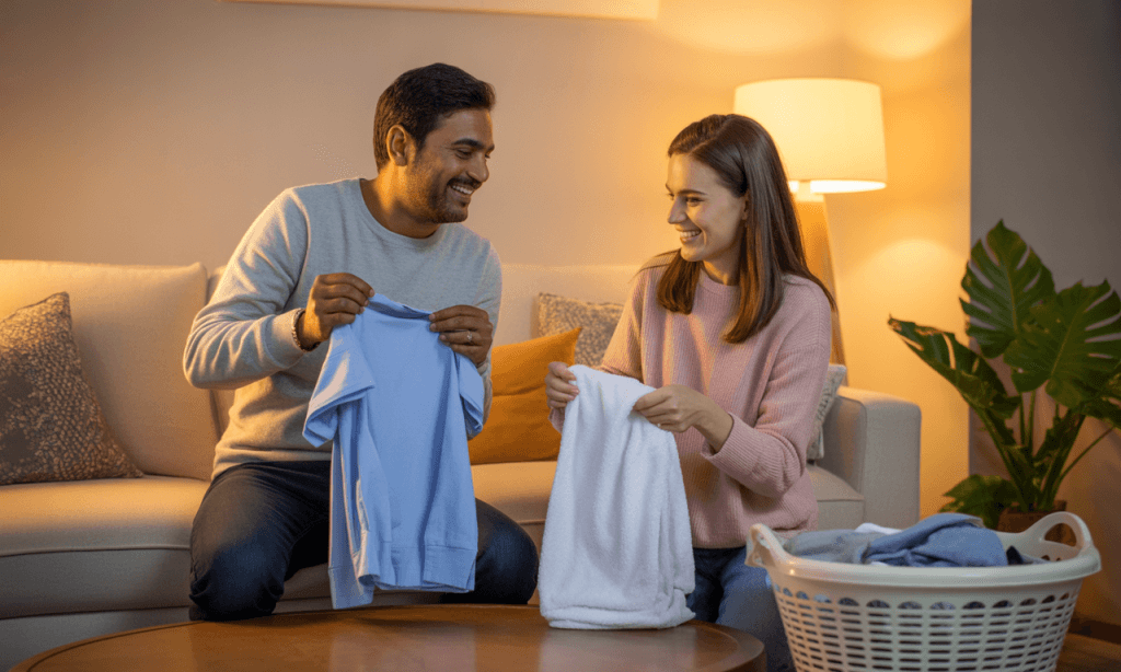 Shared household tasks turned into opportunities for connection and intimacy