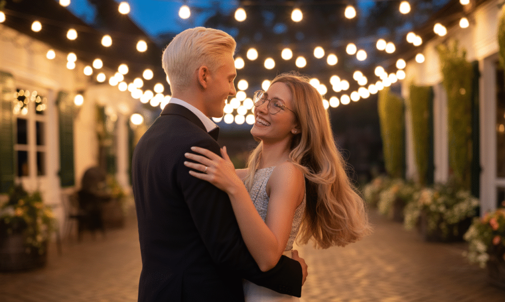 Passionate young couple enjoying the thrill of new love