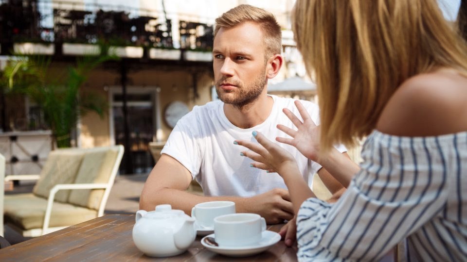 Partners engaging in heartfelt conversation to reconnect emotionally. Partners engaging in heartfelt conversation to reconnect emotionally.
