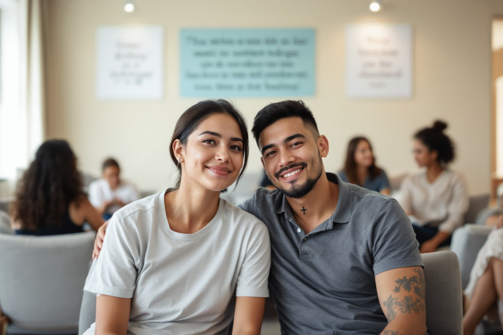 Couple investing in their marriage through faith-based support and connection