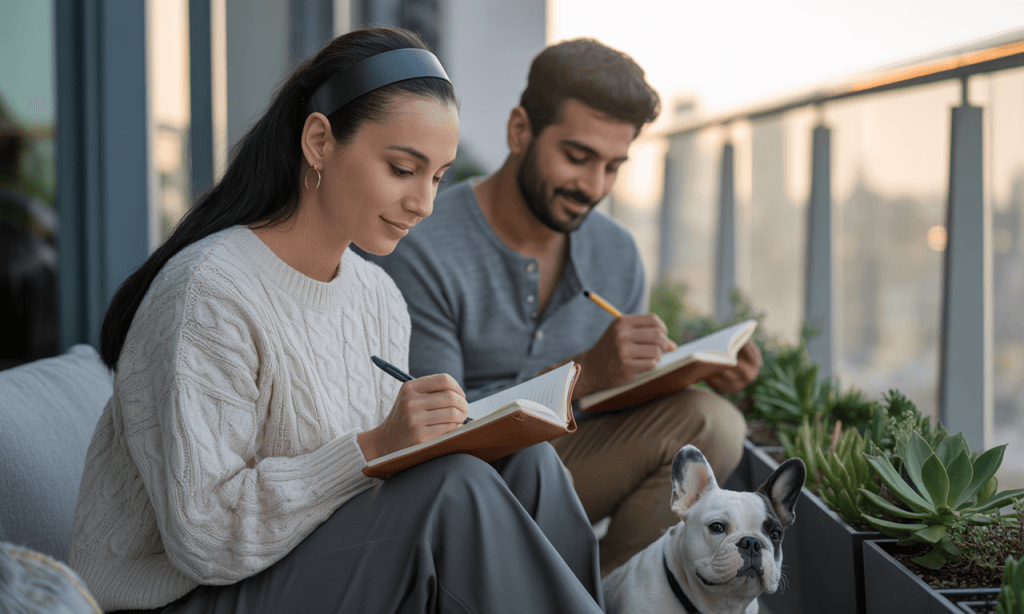 Couple setting goals to prevent settling in marriage.