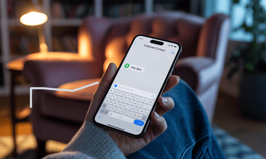 Temptation through private messaging, reflecting attention-seeking behavior that risks emotional boundaries in marriage.