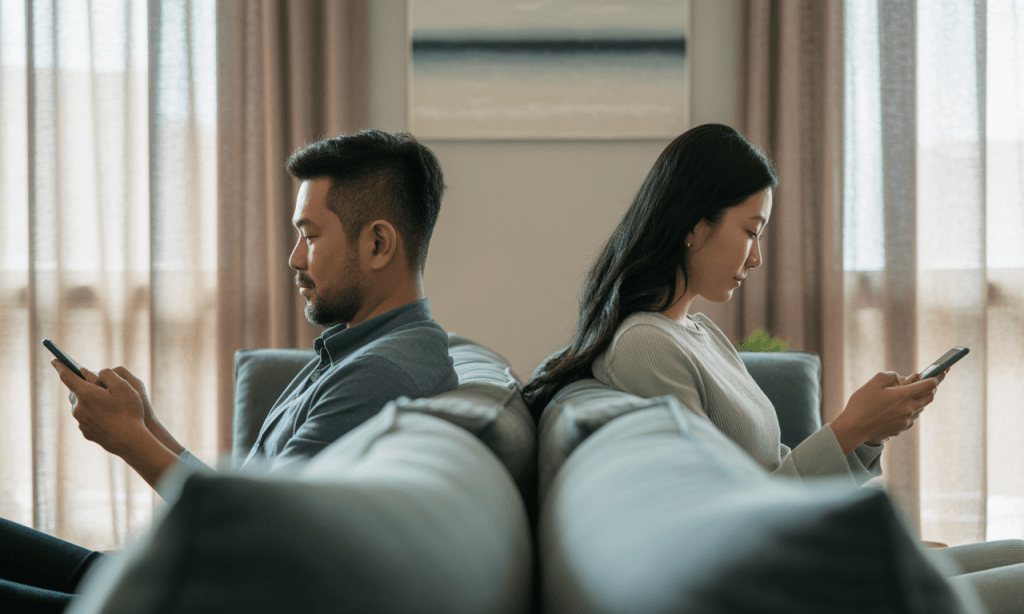 Emotional distance forming silently between a couple-disconnection from neglect