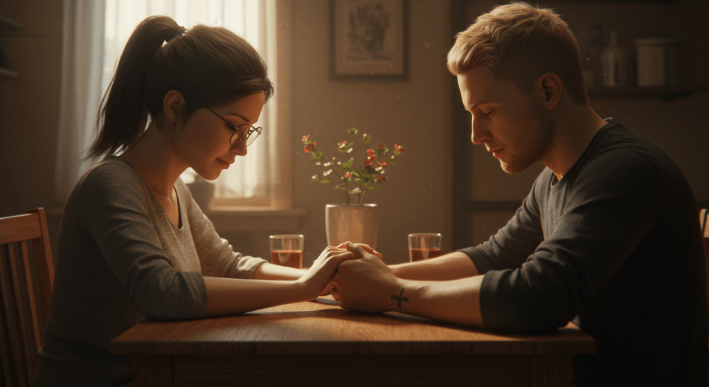 Husband and wife inviting God into their relationship and choosing curiosity over criticism.