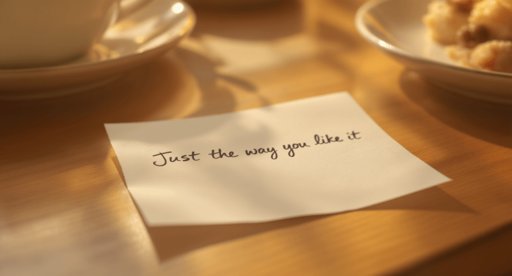Personalized romantic note tailored to a spouse’s unique love language