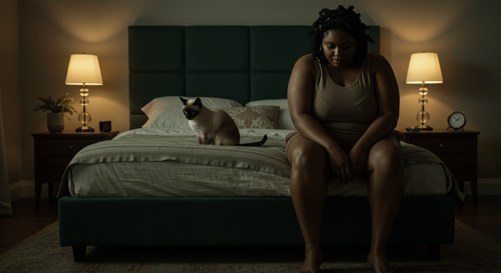Someone sitting quietly reflecting after a disagreement, symbolizing the emotional pause in marriage.