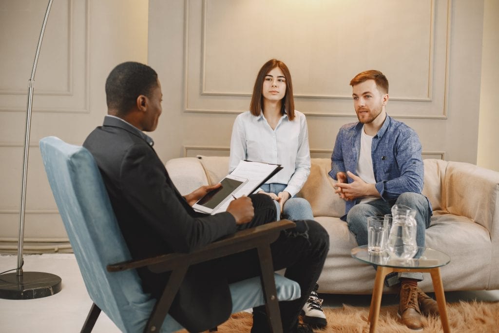Couple seeking guidance during a difficult season in marriage.