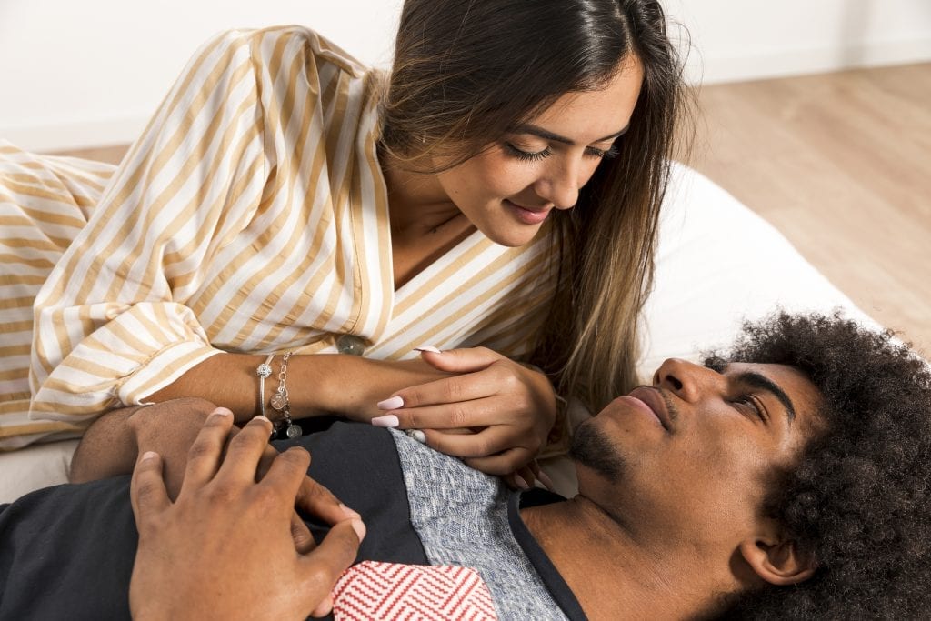 Couple building emotional safety through future-focused communication.