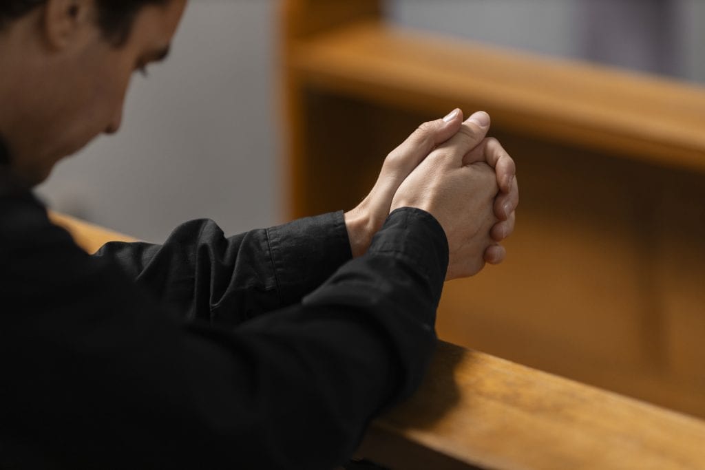 Married person spending time in spiritual or emotional reflection, searching for deeper purpose in marriage.