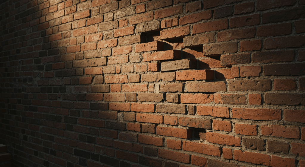 Symbolic wall representing emotional neglect in marriage