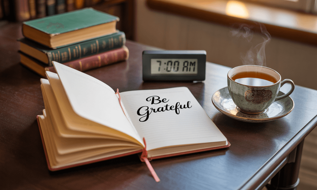 Gratitude journal used to train positive focus in marriage.