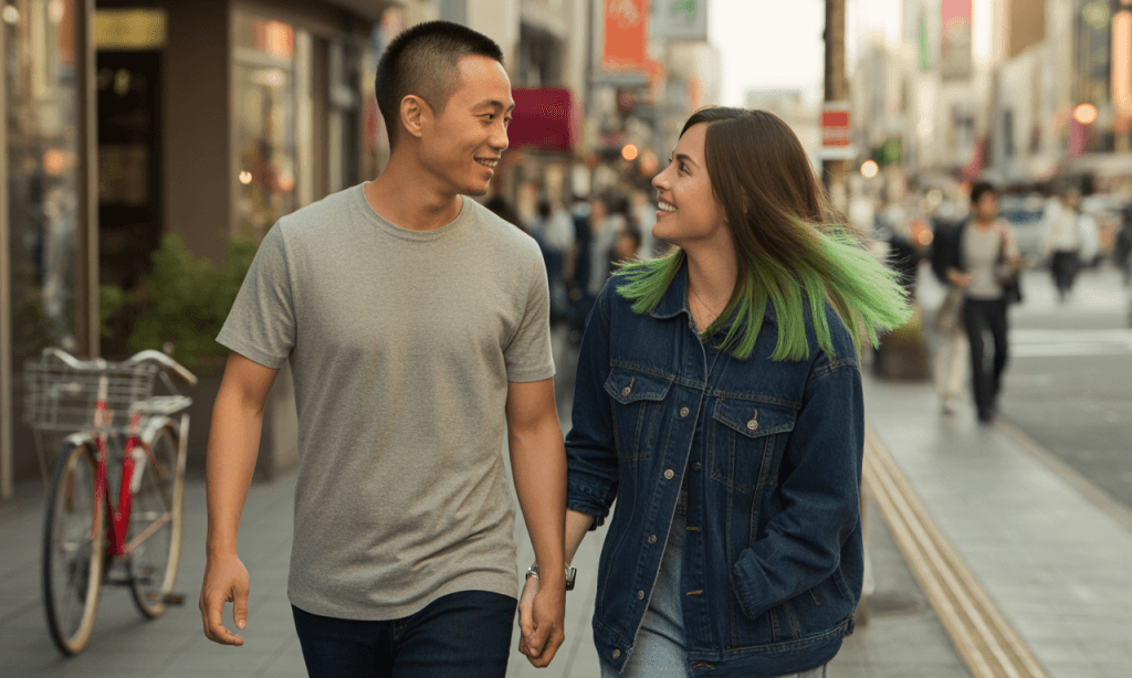 Husband and wife intentionally focusing on each other to build emotional connection.