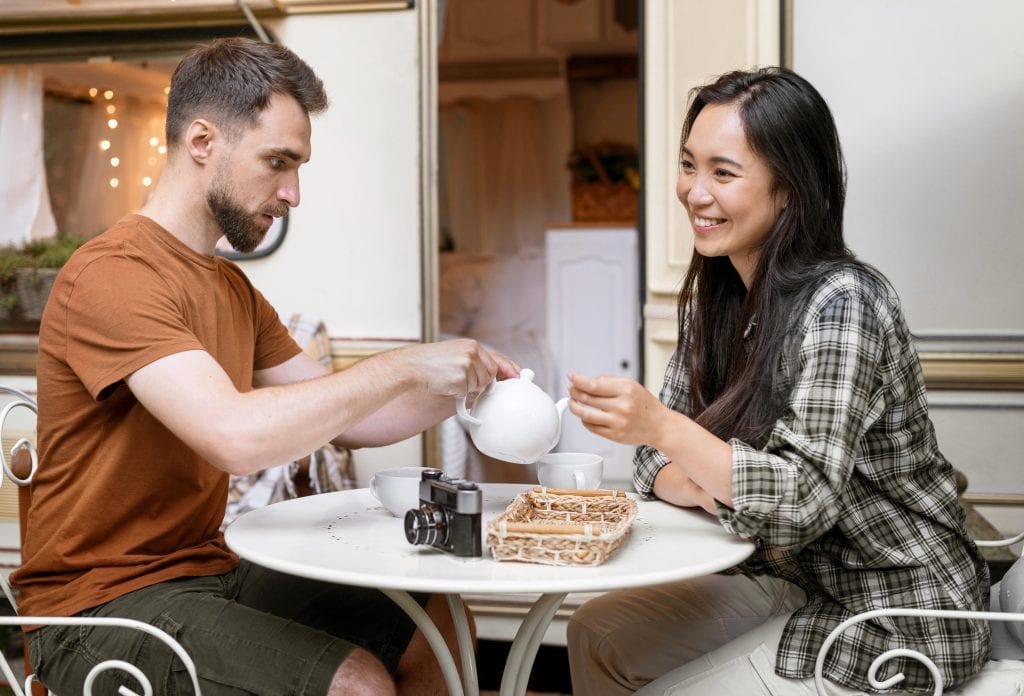 Spouses re-establishing emotional trust after betrayal through honest, soft conversation