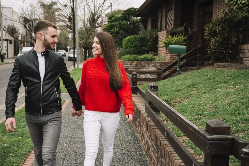 Married couple overcoming fear by dreaming about the future.