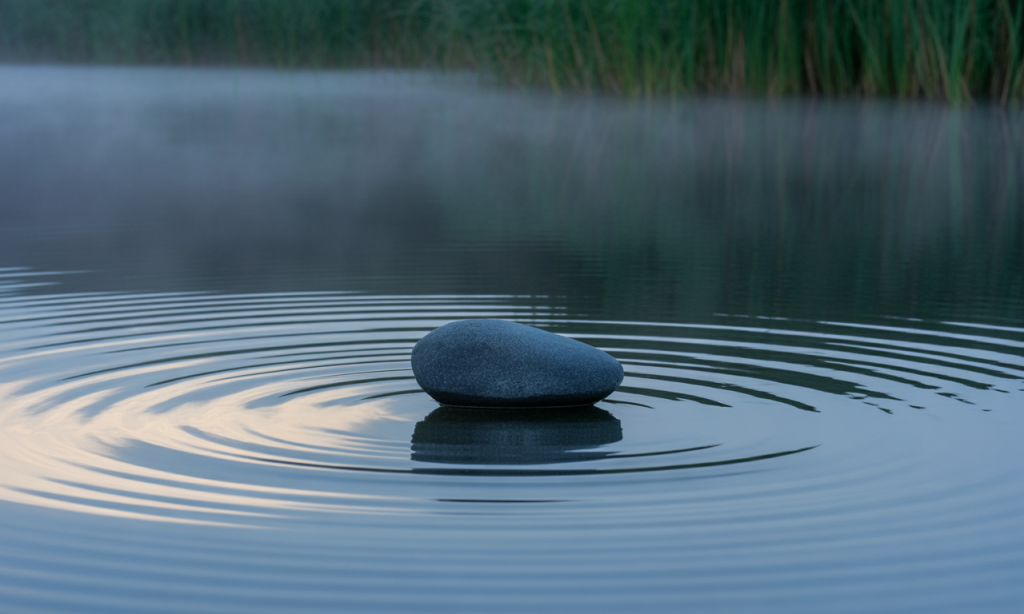 Ripple in water symbolizing the quiet but wide-reaching impact of growth in marriage