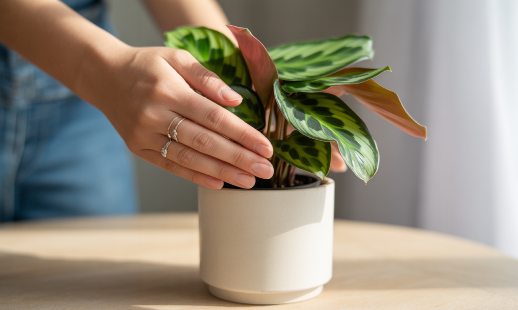 Small plant growing in a pot, symbolizing the quiet but consistent growth in marriage.