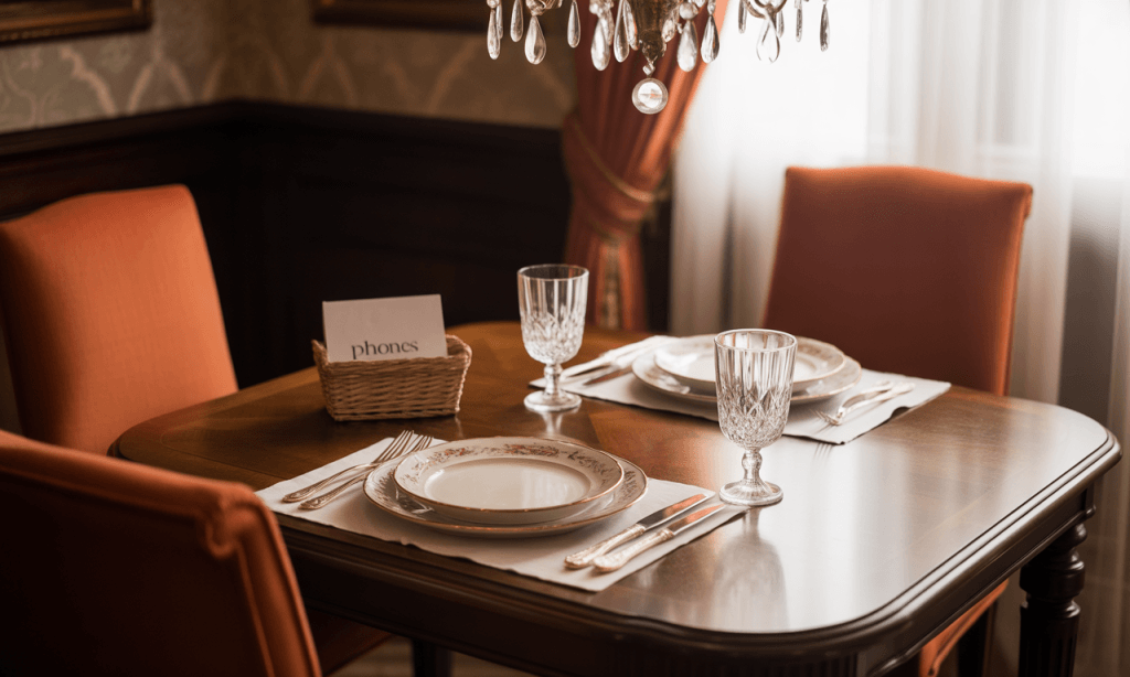 Environmental nudge-make attention the default at dinner.