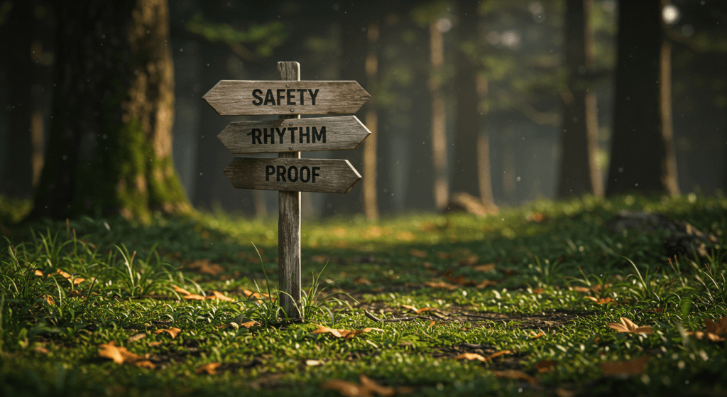 Wayfinding for how to judge progress without perfectionism.