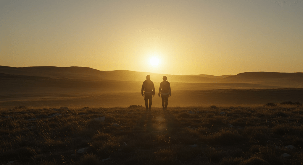 Symbolic image of renewed commitment to connection in marriage.