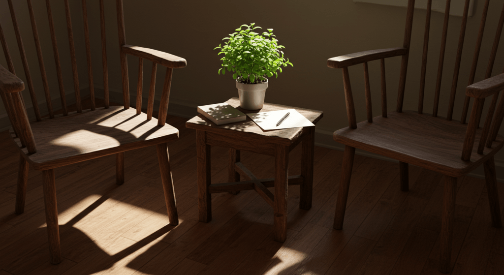 Conversation corner-making connection the path of least resistance.