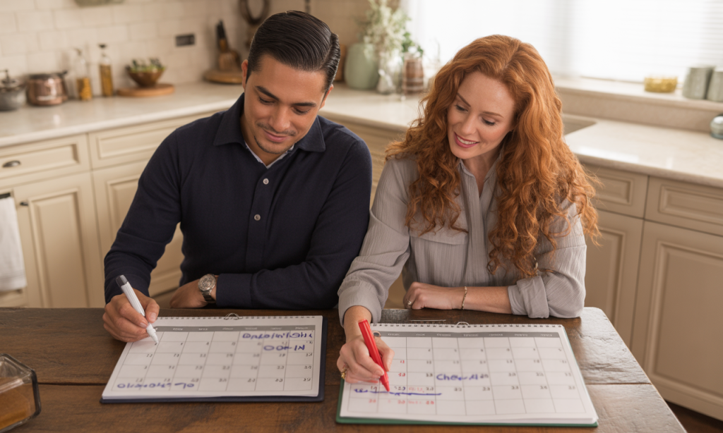 Couple aligning time and energy—turning intention into intensity with simple weekly blocks.